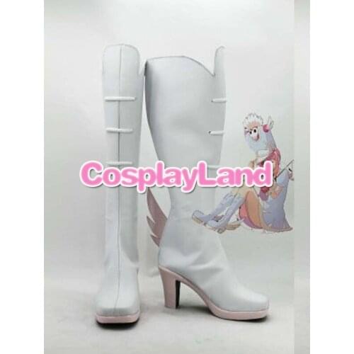 Customize Boots KILL la KILL Cosplay Nonon Jakuzure White Cosplay Boots Custom Any Size Anime Party Boots