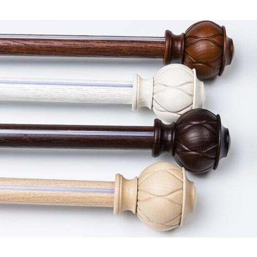 Retro curtain rod Nordic Rome rod single and double pole thick aluminum alloy mute punch curtain track rod