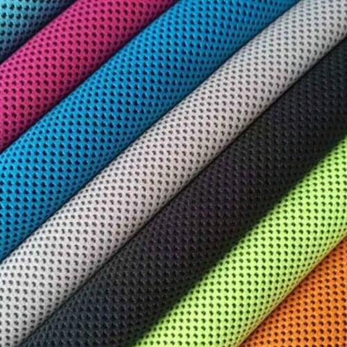 Sport Wear Fabric 2 Tone Quick Drying Net Polyester Fabric