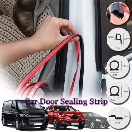 Car Door Sealing Strip 2 Meters P B D Z Type Car Rubber Seal Sound Insulation Weatherstrip Edge Trim Noise Insulation Accessory