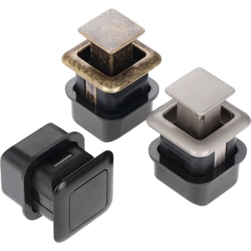 Zinc Alloy Embedded Furniture Door Handle Invisible Hidden Cabinet Knobs and Handles Tatami Wardrobe Kitchen Drawer Pulls Handle