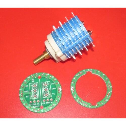 High-precision 4 × 24-speed precision shunt stepping 50K / 100K / 250K / 500K volume potentiometer, dual channel