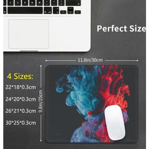 Vivid Smoke Mouse Pad DIY Print Smoke Vivid Neon Rainbow Buck Clancys Clash Evil Gaming Glitch Gold Iq