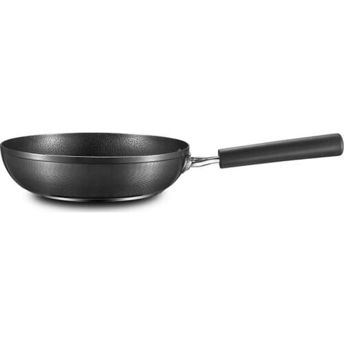 Iron pan frying pan full complex bottom flat bottom non-stick pan uncoated wok frying pan integrated gas stove universal