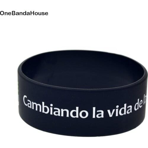 1PC Cambiando La Vida Silicone Bracelet One Inch Wide in Spanish