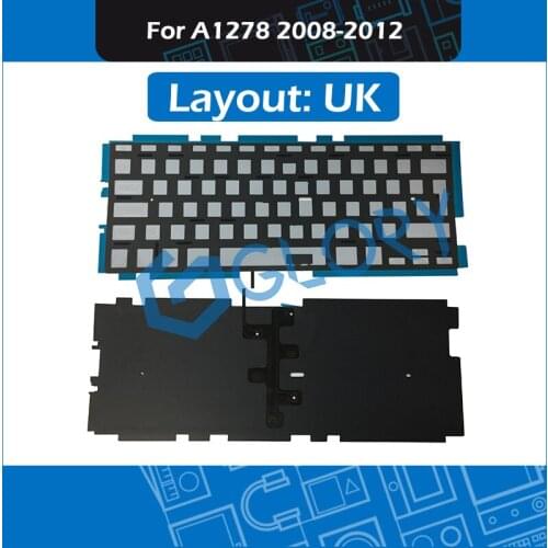 20pcs/Lot For Macbook Pro 13" Unibody A1278 UK Keyboard Backlight Replacement 2008 2009 2010 2011 2012