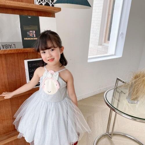21 Summer kids dress cartoon character sleeveless sweet kids tutu dress