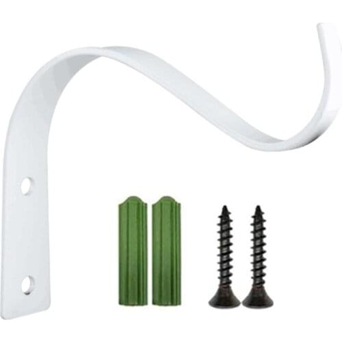 4.5Inch Bending S Shape Wall Hanging Flower Pot Support Bracket Hook Iron Hanger