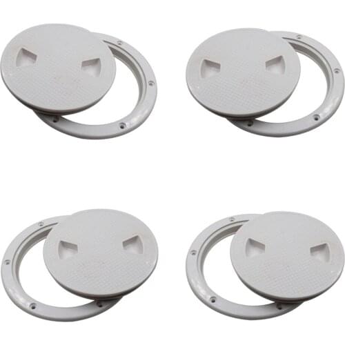 4 Pieces ABS Round 4" Deck Inspection Hatch Cover For Marine Water Tight