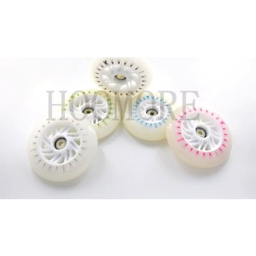 90mm 90A inline speed LED skating wheels for 4X90mm 4*90mm Kids roller skates rodas tire 90 small speed race flash magnet 8 pcs