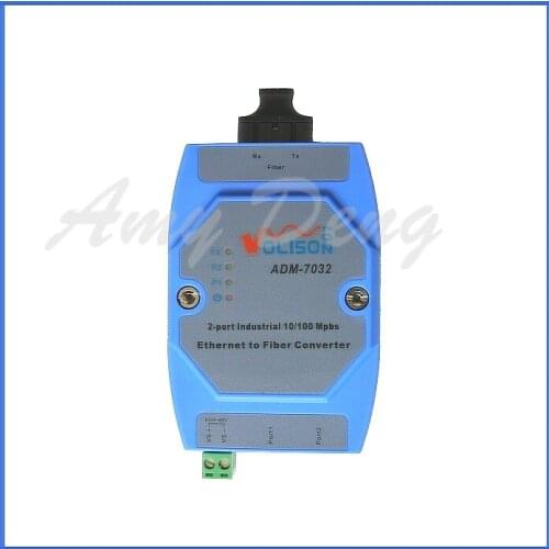 ADM-7032 rail type 1 light 2 electric optical fiber transceiver switch photoelectric converter 12V 24V