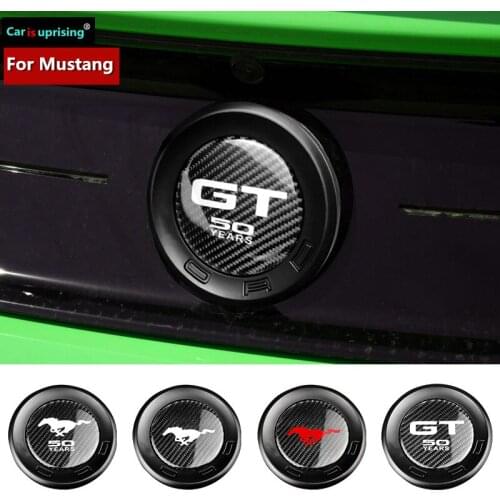 Car ABS carbon fibre Rear Back Emblem Badge Sticker 50 Years Shelby GT500 Roush Laguna Seca for Ford Mustang Car Accessories