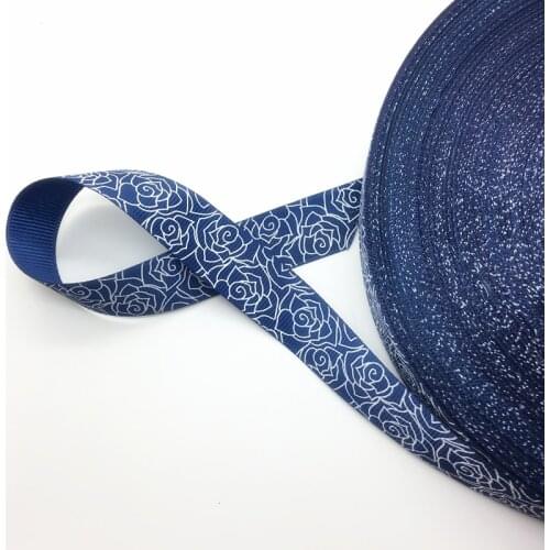 Free Shipping 5 Yards 3/4'' 20mm Wide Printed Grosgrain Ribbon Hair Bow/Christmas/wedding DIY Sewing ,#AD33