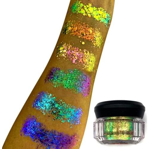 Private Label Glitter Eyeshadow Loose Sparkle Holographic Body Glitter Makeup Chameleon Glow In The Dark Eye Shadow Wholesale