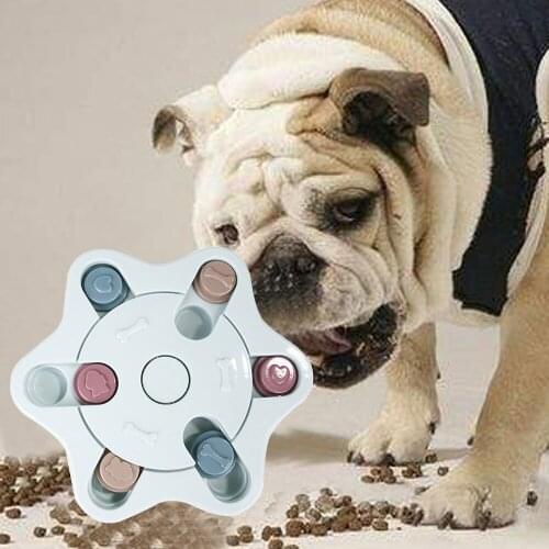 Pet Food Dispenser Creative Multifunction Educational Puzzle Toy Anti Choke Dog Bowl Platter Training Tools for Small Medium Dog