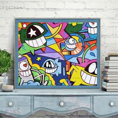 Don't Give Up !5D Diy Full Drill Diamond Painting Game Diamond Embroidery Mosaic Cartoon Girl Cross Stitch Kits Home Decor Gift