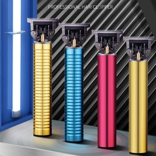 Electric Professional T Hair Clippers Push Barber Hair Trimmer Haircut Sculpture Cutter USB 0mm Razor Cordless Edge For Men