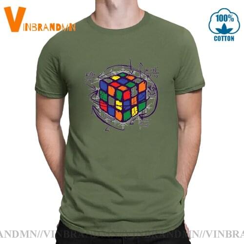 Mathematical equation on Cube T shirts men Funny Creative Magic Cube T-shirt The Big Bang Theory tshirt Geek Math Cube tee shirt