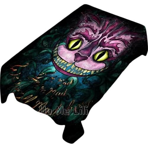 Hallucinogenic Cat Pattern Design Rectangle Tablecloth Picnic Bbq Kitchen Dining Decoration