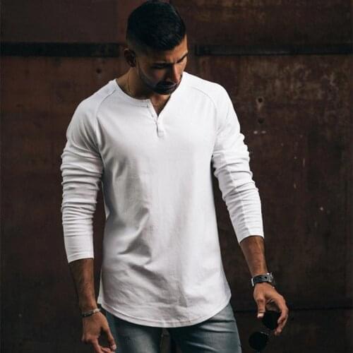 Cotton Breathable Mens Polo Shirt Fitness sport Long Sleeve t shirts casual Polo shirt
