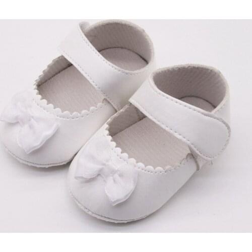 Ins Baby Girls Shoes Toddler Infant Spring Soft Sole Non-Slip PU Princess Casual Shoes With Bowknot 0-18M