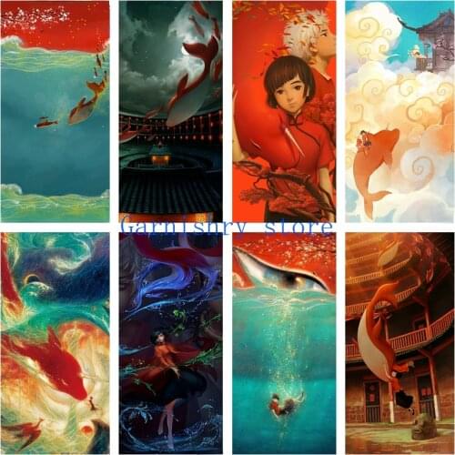 Cartoon Big Fish 5d Diy Mosaic Diamond Painting Anime Home Decor Cross Stitch Kits Diamond Embroidery Full Drill Wall Art