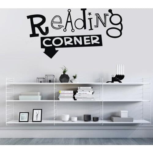Classroom Reading Corner Wall Stickers Vinyl Wall Decal Home Decoration Book Rooms Library Wallpaper adesivo de parede LL1209