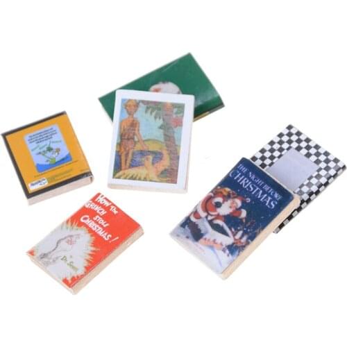 1:12 Dollhouse Kit Accessories Study Room Dollhouse Miniature books Colorful mini Wooden Books Doll Accessories
