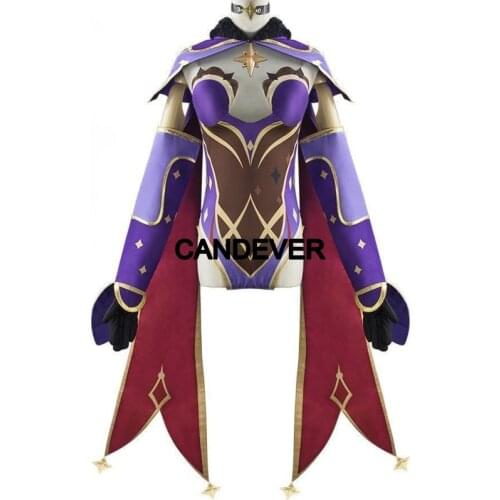 Game Genshin Impact Mona Megistus Cosplay Costume Cute Bodysuit Girls Women Halloween Carnival Party Sexy Dress Uniform Wig