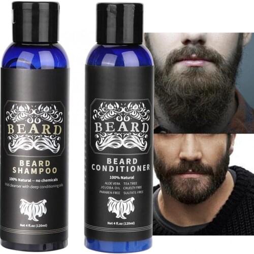 Men Facial Beard Care Cream Facial Hair Grow Beard Essential Oil Mustache Shampoo Beard Conditioner Growth Enhancer