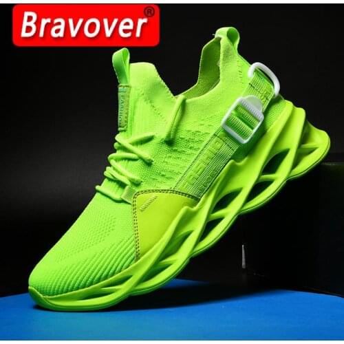 Men Running Shoes Unisex Mesh Breathable Light Soft Thick Sole Hole Couple Shoes Athletic Sneakers Women Shoes Size 36-46