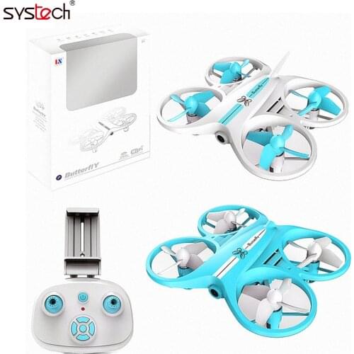 L6069 butterfly mini drone rc toys wifi 720p hd camera with LED light SYSTECH TOYS