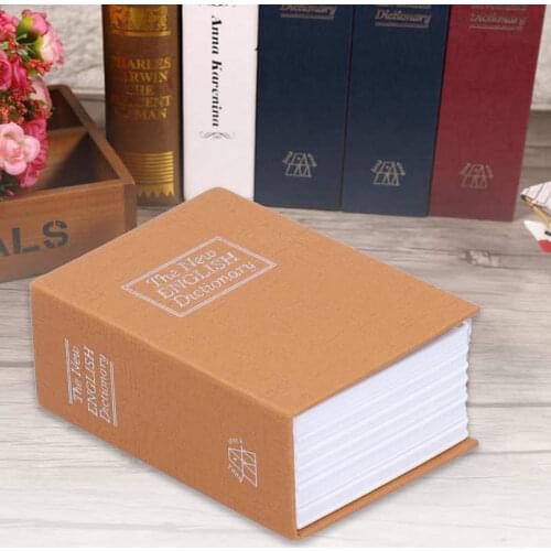 Mini Safe Box Simulation Book Security Money Jewelry Box with Lock Keys for Home Office storing money, coins, jewelry