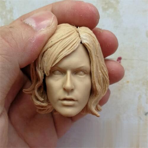 Unpainted 1/6 Scale Alice Milla Jovovich Head Sculpt Model For Action Figure Dolls Painting Exercise No.270