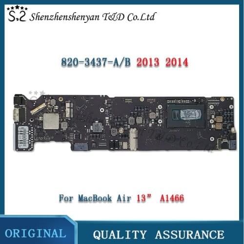 Original A1466 logic Board For MacBook Air 13" Motherboard 2013 2014 i5 1.3GHz 1.4GHz i7 1.7GHz 4G 8G RAM 820-3437-A/B