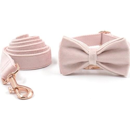 Collar for a Dog Custom Name ID Luxury Designer Dog Collar for Female Dog Pink Velvet Fashion Pet Collar Para Perros Pet Suppies