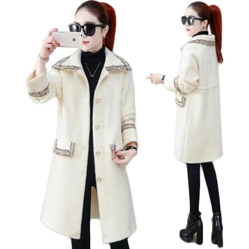Trending Products Plush female jacket Korean fashion clothing Korean fashion clothing Shaggy coat NEW Imitation mink velvet Autu