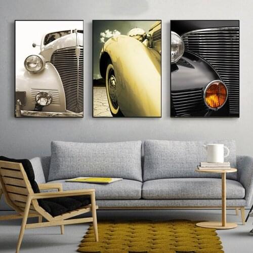 Nordic Poster Retro Car Poster And Prints Canvas Painting Pictures On The Wall Classic Decorative Home Decor Obrazy