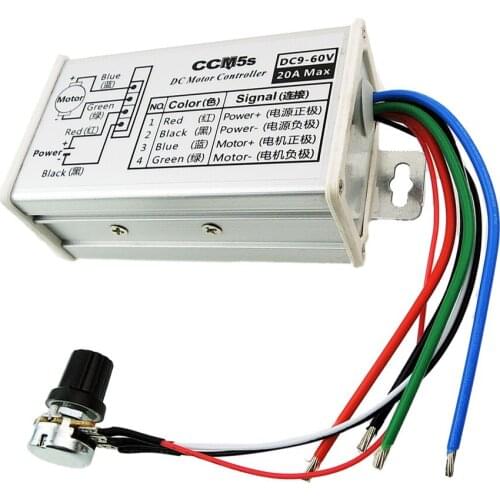 PWM DC Motor Speed Controller Voltage Regulator Motor Speed Control Switch 9V 12V 24V 36V 48V 60V 20A