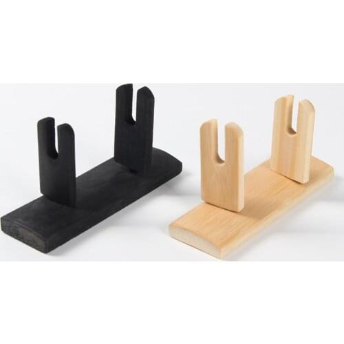 Retro Chinese Style Foldable Bamboo Handheld Fan Holder Stand