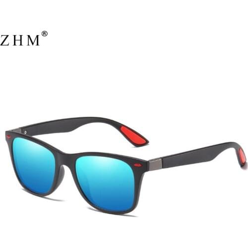 ZHM BRAND DESIGN Classic Polarized Fishing Sunglasses Men Women Driving Square Frame Sun Glasses Male Goggle UV400 Oculos De Sol