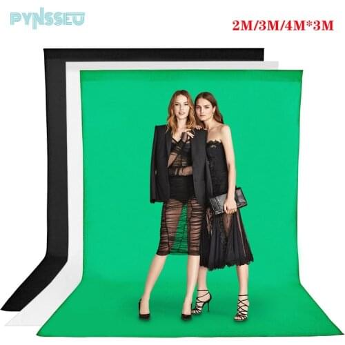 Photography Backdrop Smooth Muslin Cotton Green Black Wthite Screen Chromakey Background Cloth For Photo Studio Video Portrait