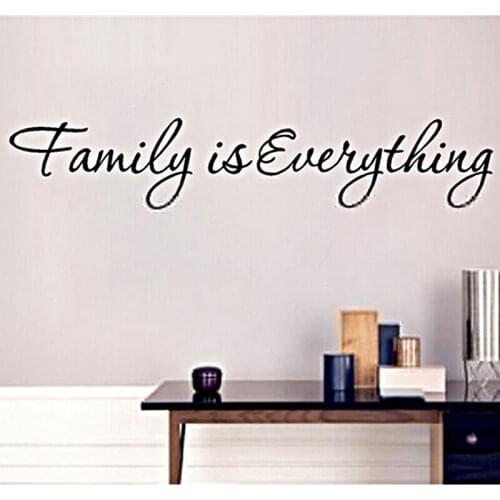 Family Is Everything Inspirational Wall Sticker Living Room Bedroom For Home Decoration Decals Wallpaper Door Stickers Poster