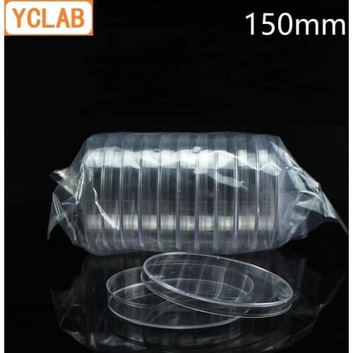 YCLAB 10PCS 150mm Petri Bacterial Culture Dish PS Plastic Disposable Sterile Polystyrene Laboratory Chemistry Equipment