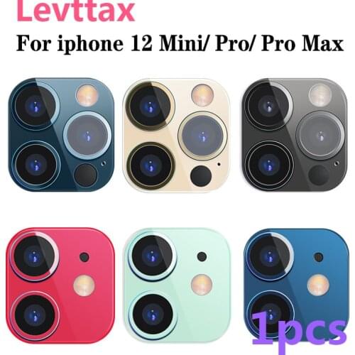 1pcs Ultra Thin Metal Back Aluminum Alloy Ring Camera Lens Cover Camera Lens Screen Protector for IPhone 12 Mini Pro Max Case