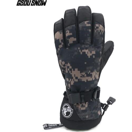 GSOU SNOW Mens Ski Gloves Snowboard Gloves Snowmobile Motorcycle Riding Winter Gloves Women Windproof Waterproof Snow Gloves