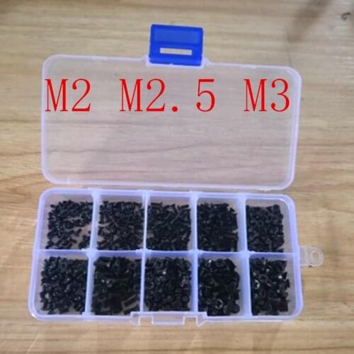 250Pcs/500Pcs M2 M2.5 M3 KM Screw Flat Head Phillips Screws Laptop Notebook Screws Set Kit for computer small screw