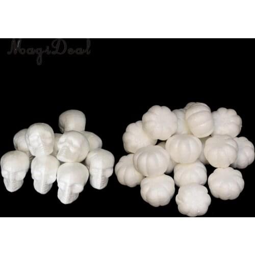 30pcs Halloween Skull Pumpkin Polystyrene Styrofoam Foam Decor for Kid Craft