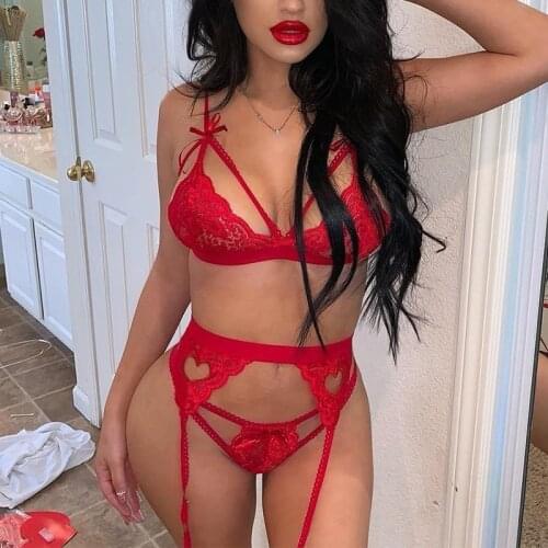 4Piece Women Lingerie Set See Through Underwear Bra And Panty Set & Stockings Garter Intimates Bra Set Plus Size Sexy Brief Sets
