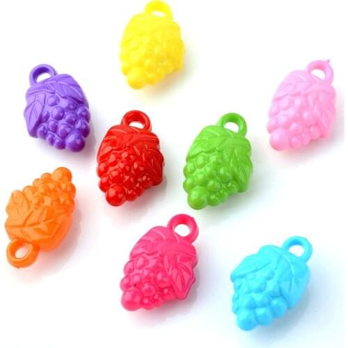 450PCS Opaque Acrylic Pendants Grape Shape Mixed Color for DIY Bracelet Necklace Earring Jewelry Craft Making